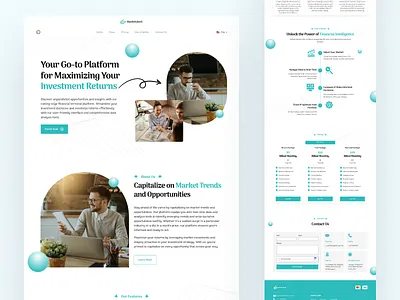 Financial Planner Service Website Design figma landing page design landingpage ui ui design uiux design ux design website design