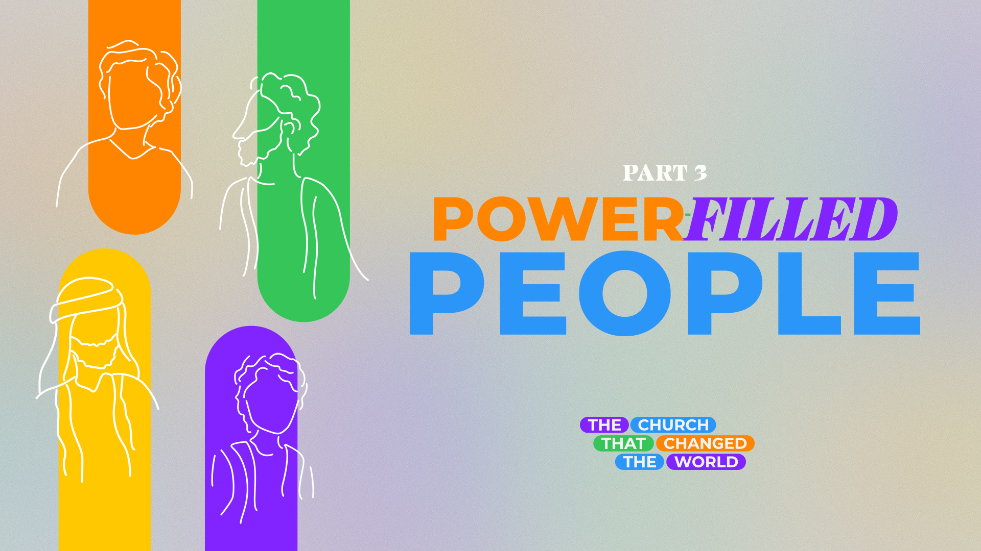 Power-Filled People branding church design graphic design sermon series