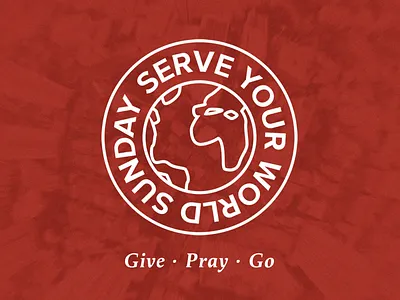 Serve Your World Sunday church design event graphic design