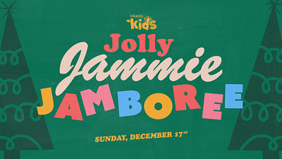 Jolly Jammie Jamboree church design event graphic design illustration