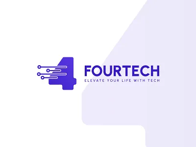Fourtech - Logo Design brand identity designer branding creative logo design graphic design graphic designer graphics logo logo design logo designer logos marketing modern logo monogram tech logo visual identity designer