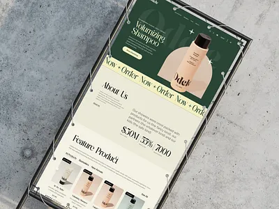 🧴 Odele – Clean Beauty Landing Page UI beauty body care clean cosmetics ecommerce fashion landing landing page lotion modern nature product grid self care shopify shopify designer store web design website woocommerce