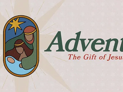 Advent: The Gift of Jesus church graphic design illustration sermon series vector