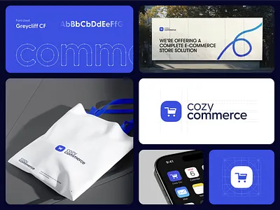 Cozy Commerce – Modern E-commerce Brand Identity branding creative creative logo ecommerce ecommerce logo graphic design logo logo design mockup modern shop shop logo store store logo ui