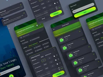 Electricity Estimator Mobile App Design app appdesign application bill billestimator branding calculator design electricity estimator figma graphic design mobile mobileapp shafinkhan shaifnkhanuix ui userinterface ux uxdesign