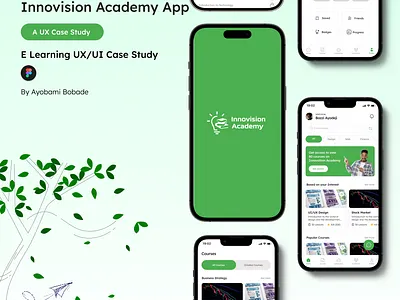 Innovision Academy — E Learning Platform Case Study case study clean ui design design portfolio e learning app e learning platform edtech app figma learning platform learning platform ui online learning app product design student dashboard ui design uiux case study user research ux design