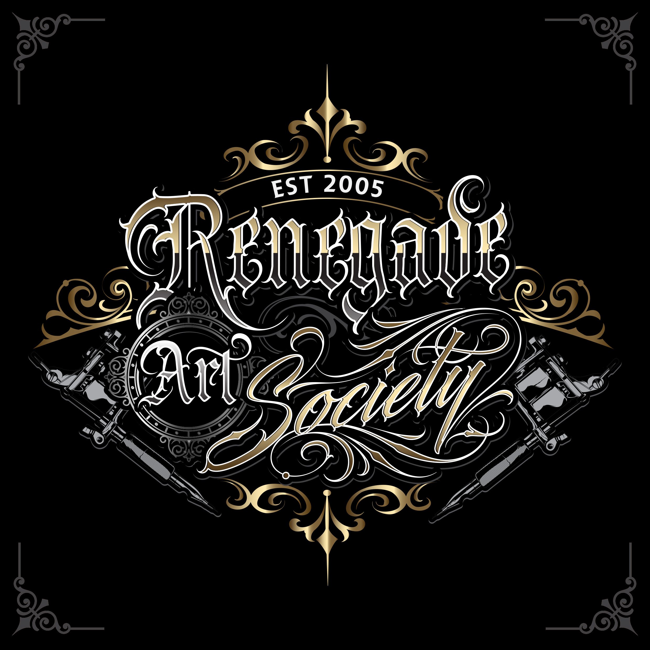 renegade ink animation branding graphic design lettering logo logo vintage monogram motion graphics