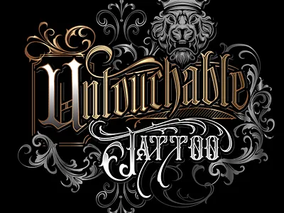 Untauchable tattoo branding graphic design logo logo vintage monogram motion graphics