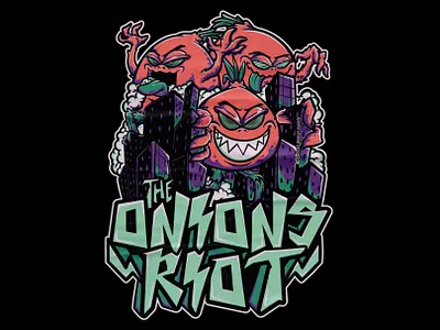 THE ONIONS RIOT - #artforsale art artwork cartoon cartoon style clothing design digital art digital illustration illustration merch