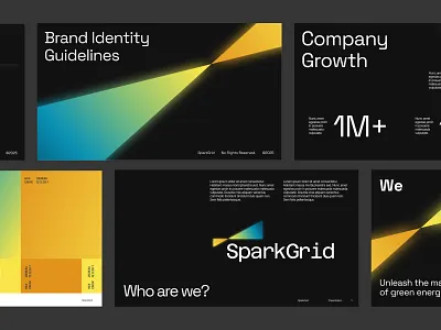 SparkGrid - Brand Guideline agency book brand branding business company corporate deck design graphic design guideline identity illustration logo pitch presentation profile stationery ui