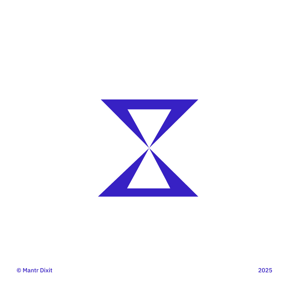 Letter I - Hourglass Logo abstract alphabet branding creative graphic design hourglass illustration letter logo logomark minimalistic modern symbol