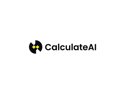 CalculateAI Logo Design ai artificial intelligence connect futuristic innovative logo logo creation logo maker logotype modern network robot saas social software technology unique web3
