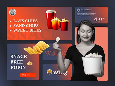 delicious snacks webesite branding branding design ecommerce graphic design home page illustration landing page logo motion graphics product product design snacks ui uiux ux webesite