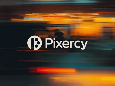 Pixercy camera cinema circle cube digital film logo logo design media p letter record reels retro studio tape video