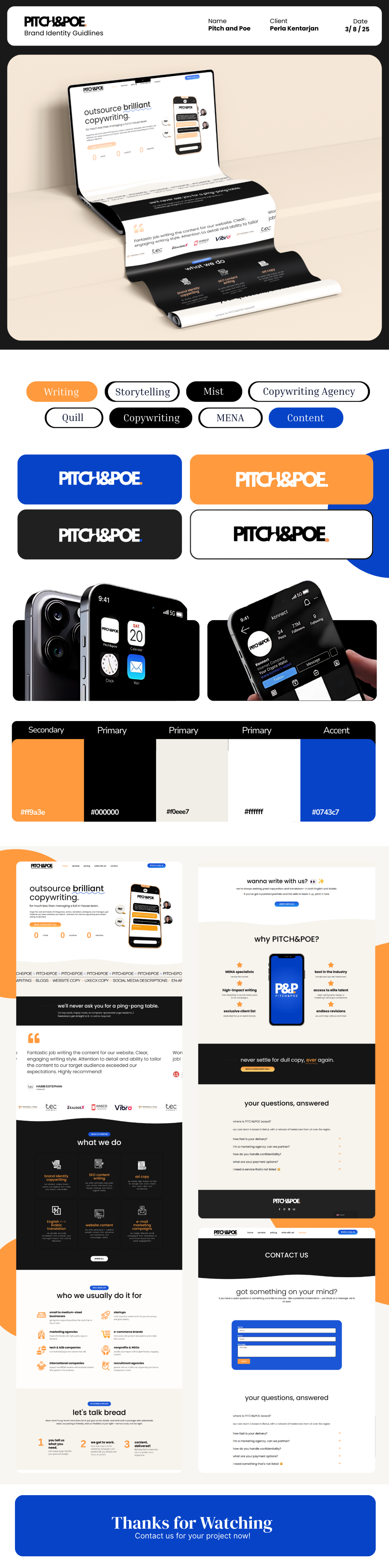 Pitch&POE Branding and Website Design branding design graphic design illustration logo logo design ui ui ux web design website design
