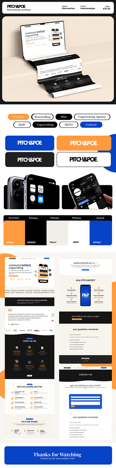 Pitch&POE Branding and Website Design branding design graphic design illustration logo logo design ui ui ux web design website design
