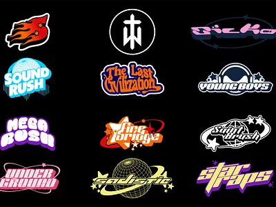 I will create edgy urban y2k streetwear logo animation branding design fasion graphic design illustration logo streetwear tshirt ui urban vector y2k