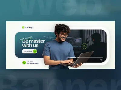 Web banner design for online course sale platforms e learning