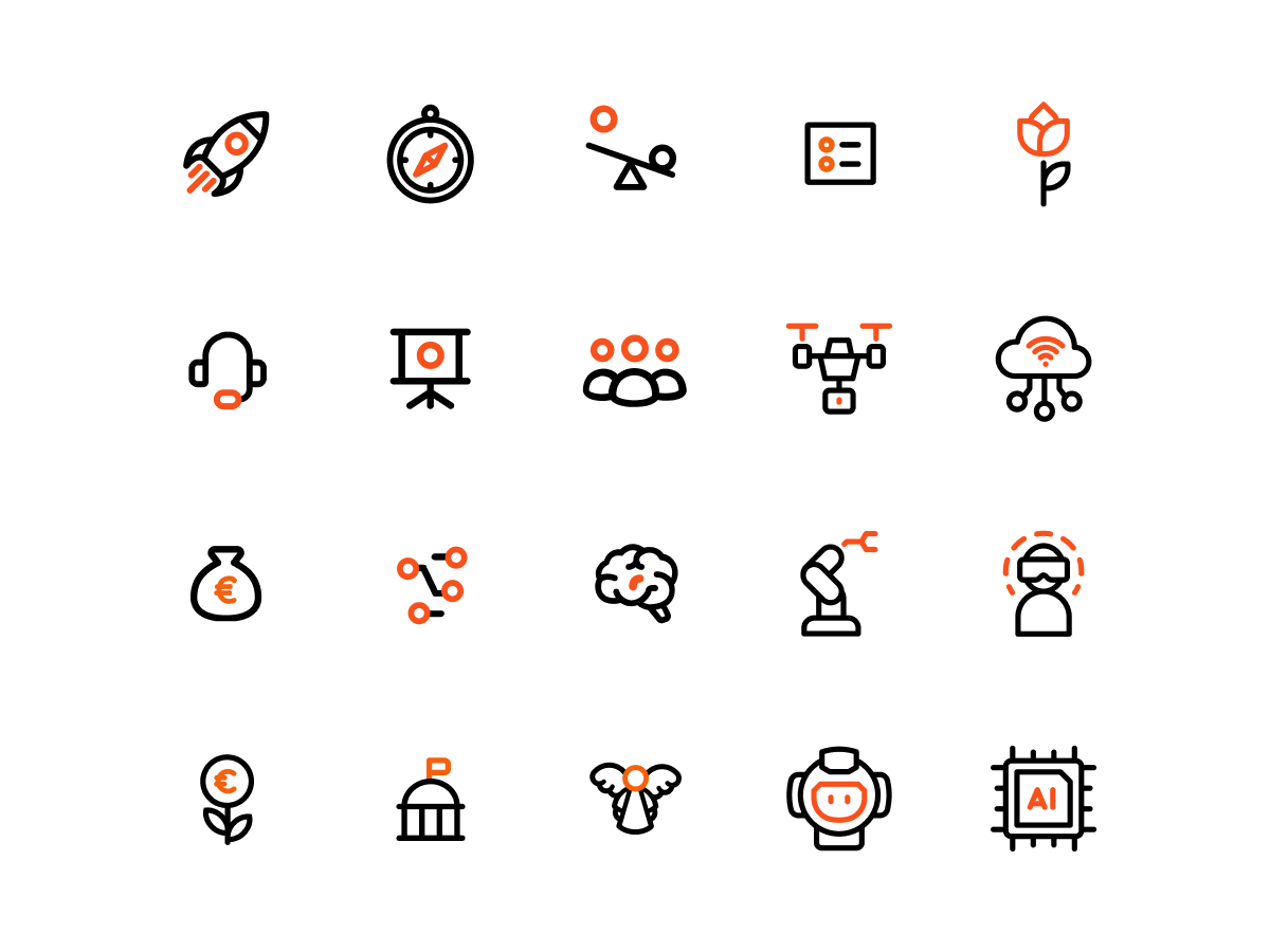 Custom Icon Set branding icons illustration