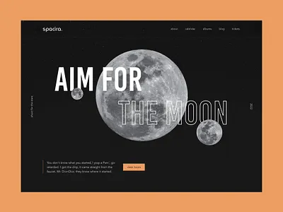 Aim for the Moon - Hero Scene branding digital graphic design product design ui ux web webdesign