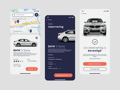 MyWheels - Rent a Car App app design digital product product design saas ui ux