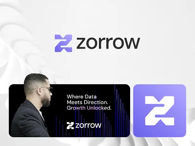 Zorrow — Tech Brand Identity brand identity branddesign branding conceptdesign creativelogo datalogo gradientlogo growthlogo letter lettermark logo design logomaker minimal logo minimalist logo modern logo techbrand techlogo zletter zletterlogo zlogo