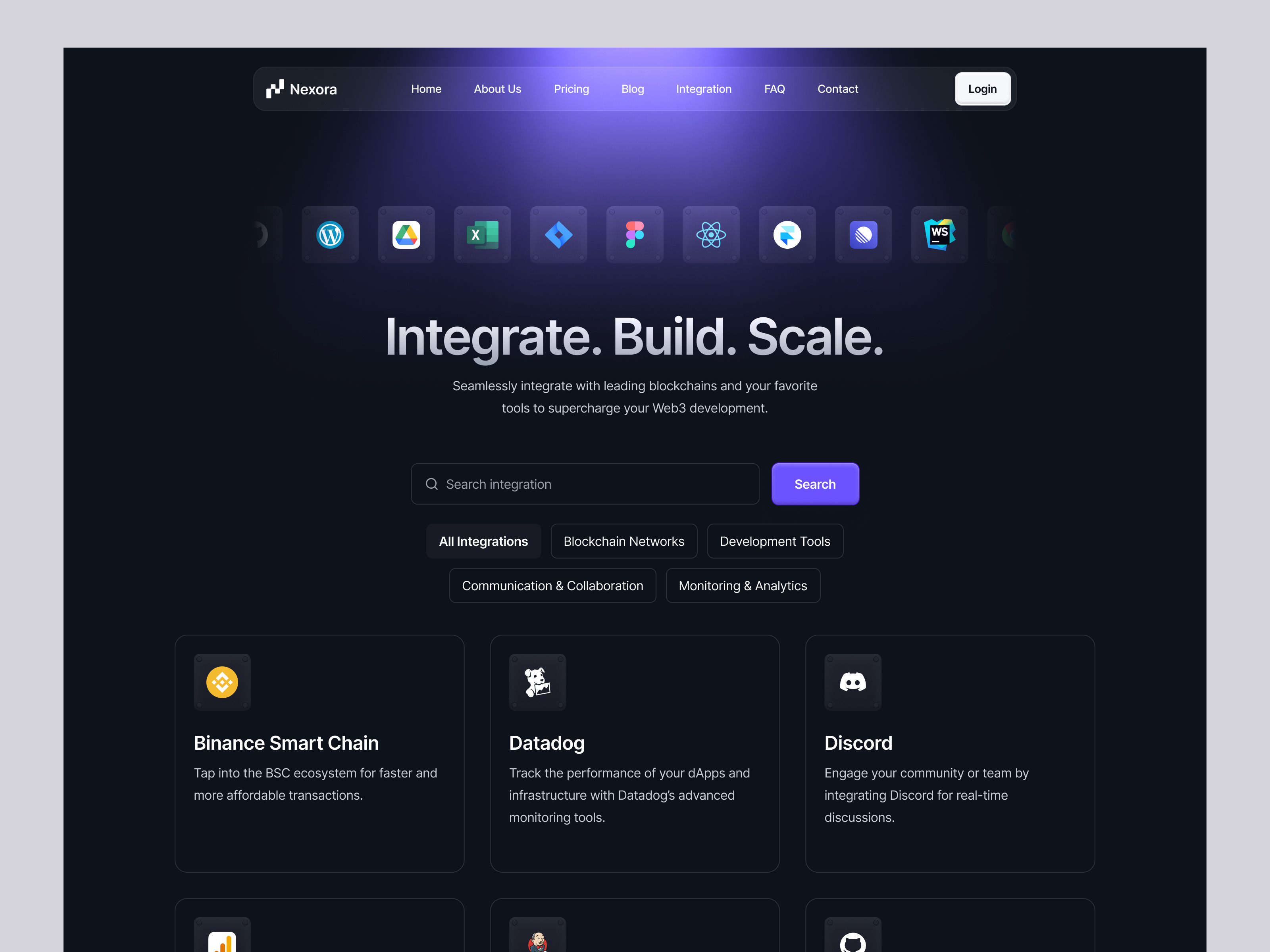 Example of Nexora - Integrations