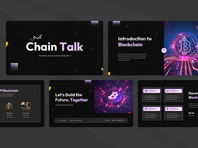 Crypto & Blockchain Conference PowerPoint Deck ai blockchain conference crypto dark deck event fintech investor modern pitch presentation speaker startup technology web3