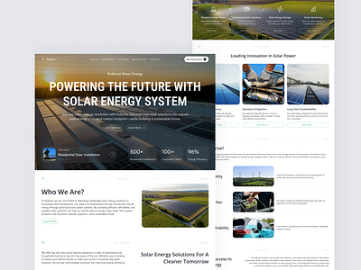 Solariz - Solar Based Renewable Energy Website blockchain cleanenergy green energy landing page new energy renewable energy solar sustainableenergy uiux uiux design uiuxdesign web design web3 website