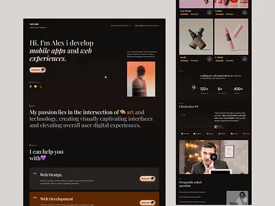Portfolio Website Design agency branding landingpage pesonal web portfolio design portfolio website ui ui ux ux ux desige web web design website