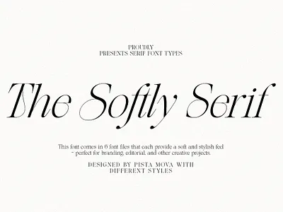 The Softly Serif brand brand identity branding design font identity italic logo poster pretty. serif socialmedia typography visual identity wedding