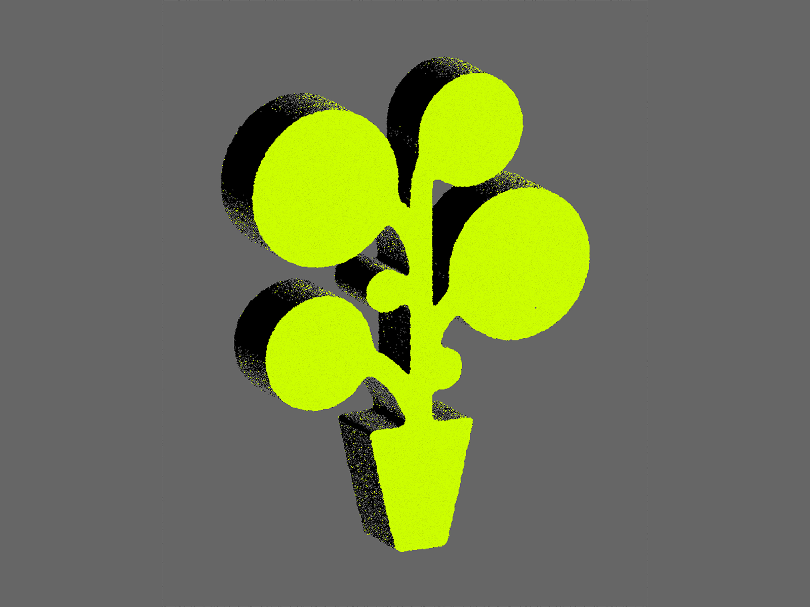 Plant #12 3d green illustration plant