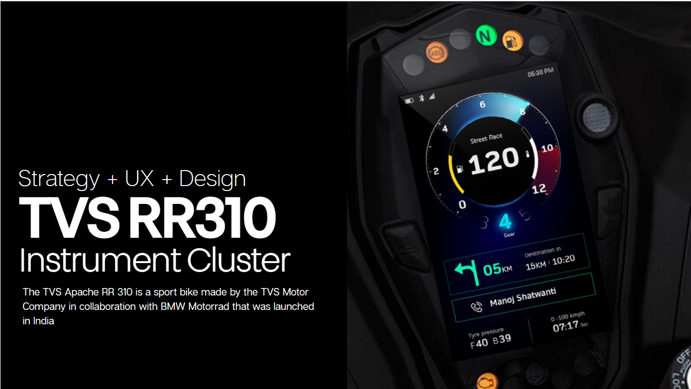 TVS RR310_Instrument Cluster branding ui ux visual design