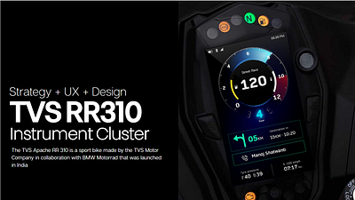 TVS RR310_Instrument Cluster branding ui ux visual design