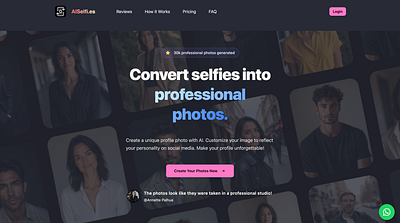 AIselfi.es Landing Page app branding graphic design landing page ui