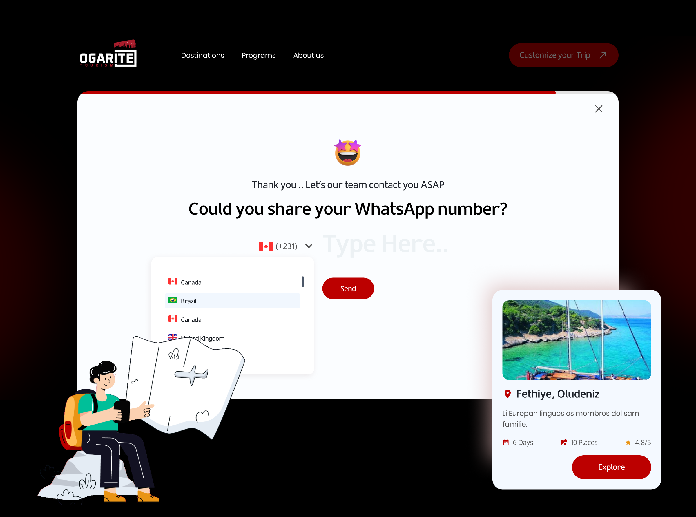 Tourist Website ui ux website