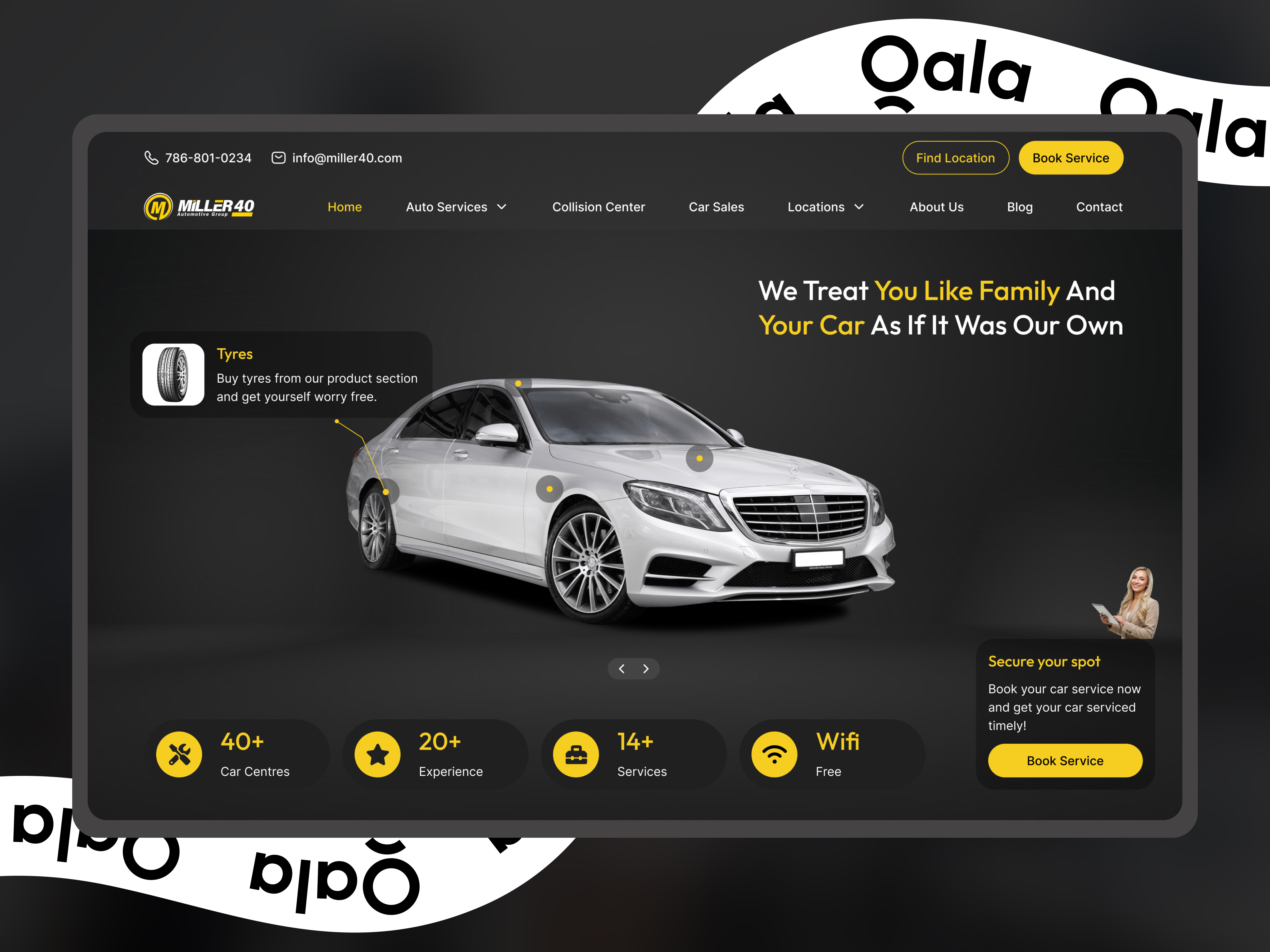 Example of Auto Service Web Design