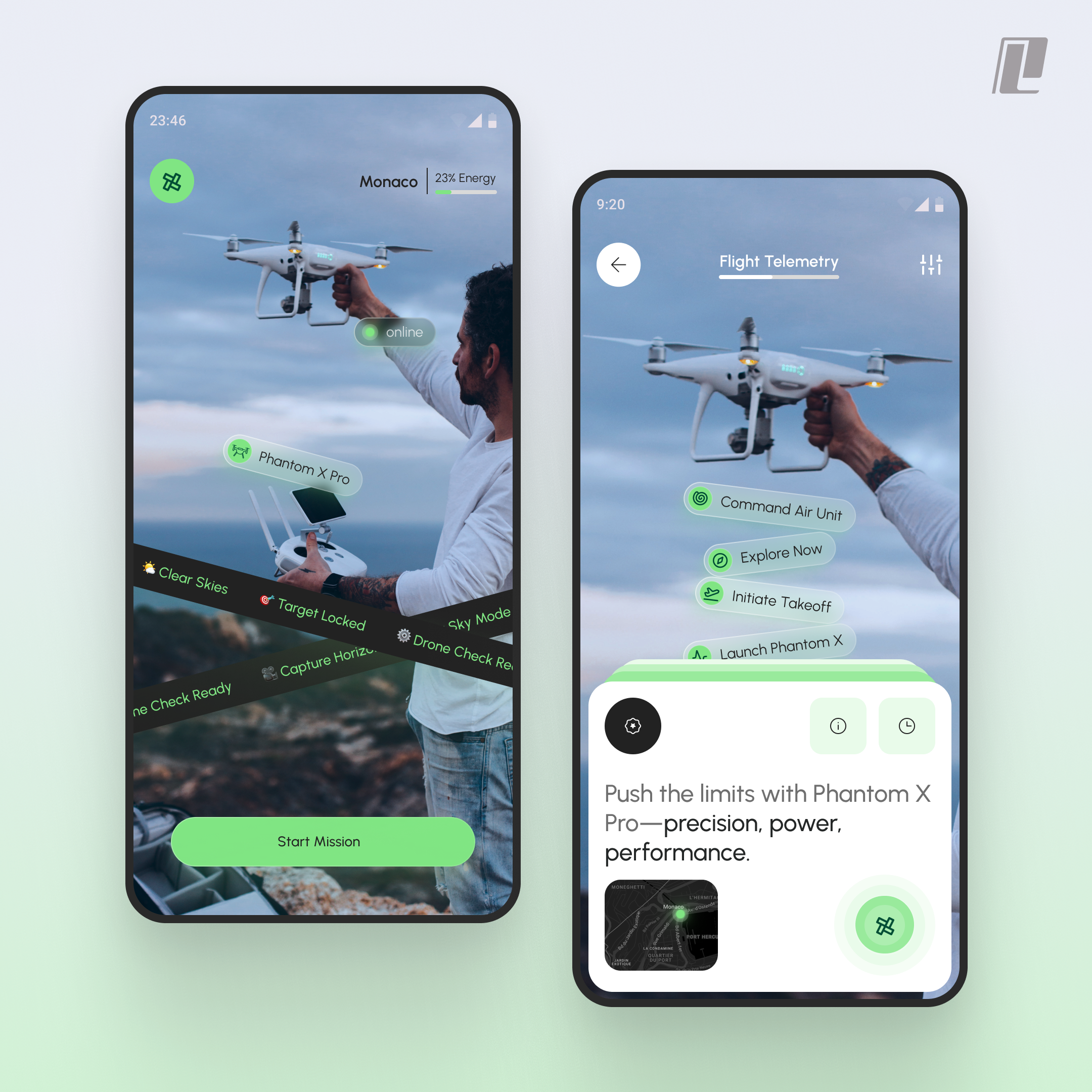 🚁 Phantom X Pro – Drone Control Interface 3d animation branding design framer graphic design illustration logo motion graphics ui vector