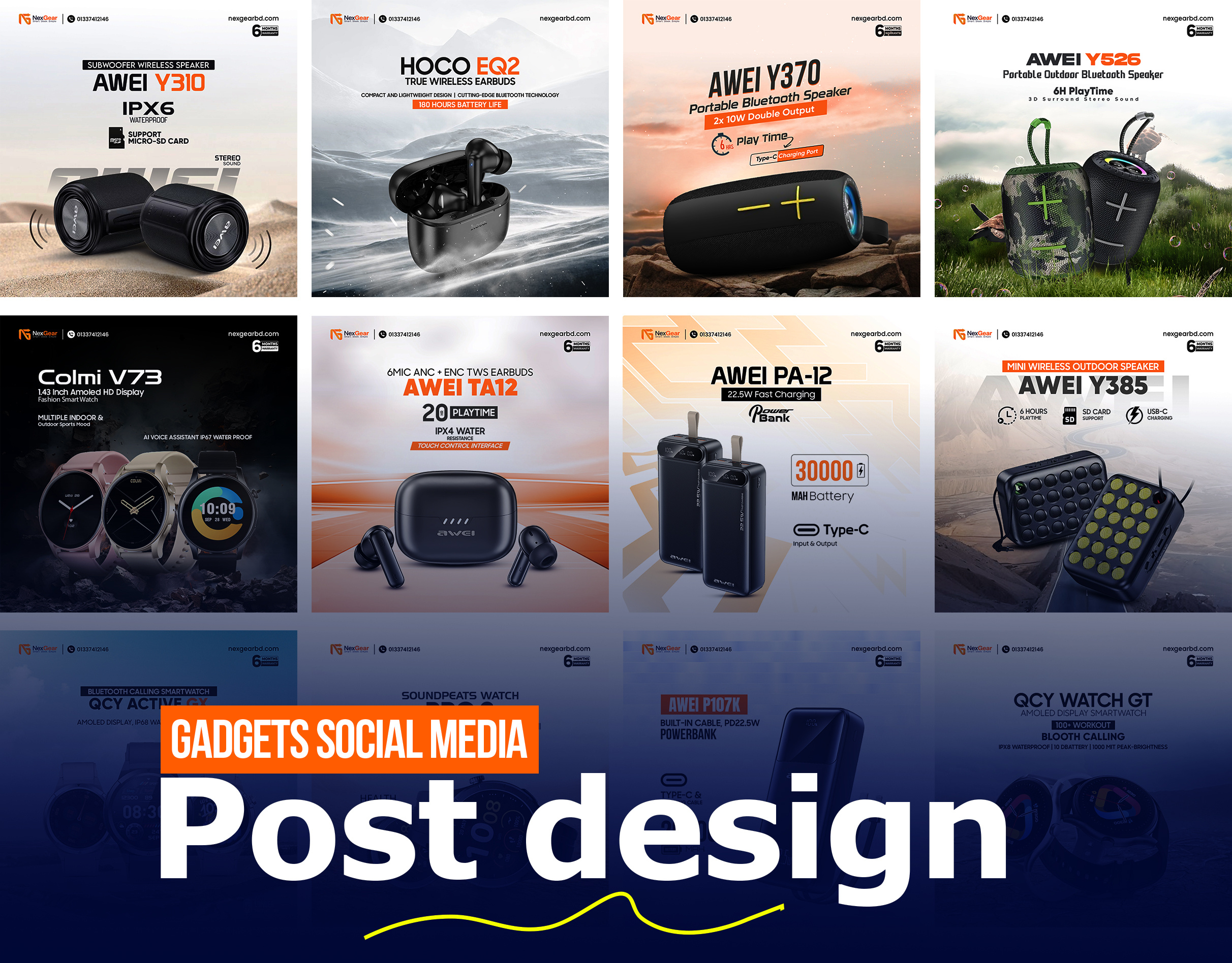Project NexGear | Gadgets Banner Design banner gadget gadgets graphic design tech product