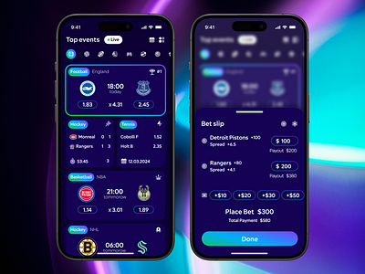 Sports Betting Mobile iOS App app branding design graphic design illustration logo typography ui ux vector