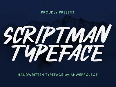 Scriptman Font - Handwritten Typeface attractive