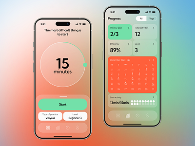 Fitness Mobile iOS App app branding design graphic design illustration logo typography ui ux vector
