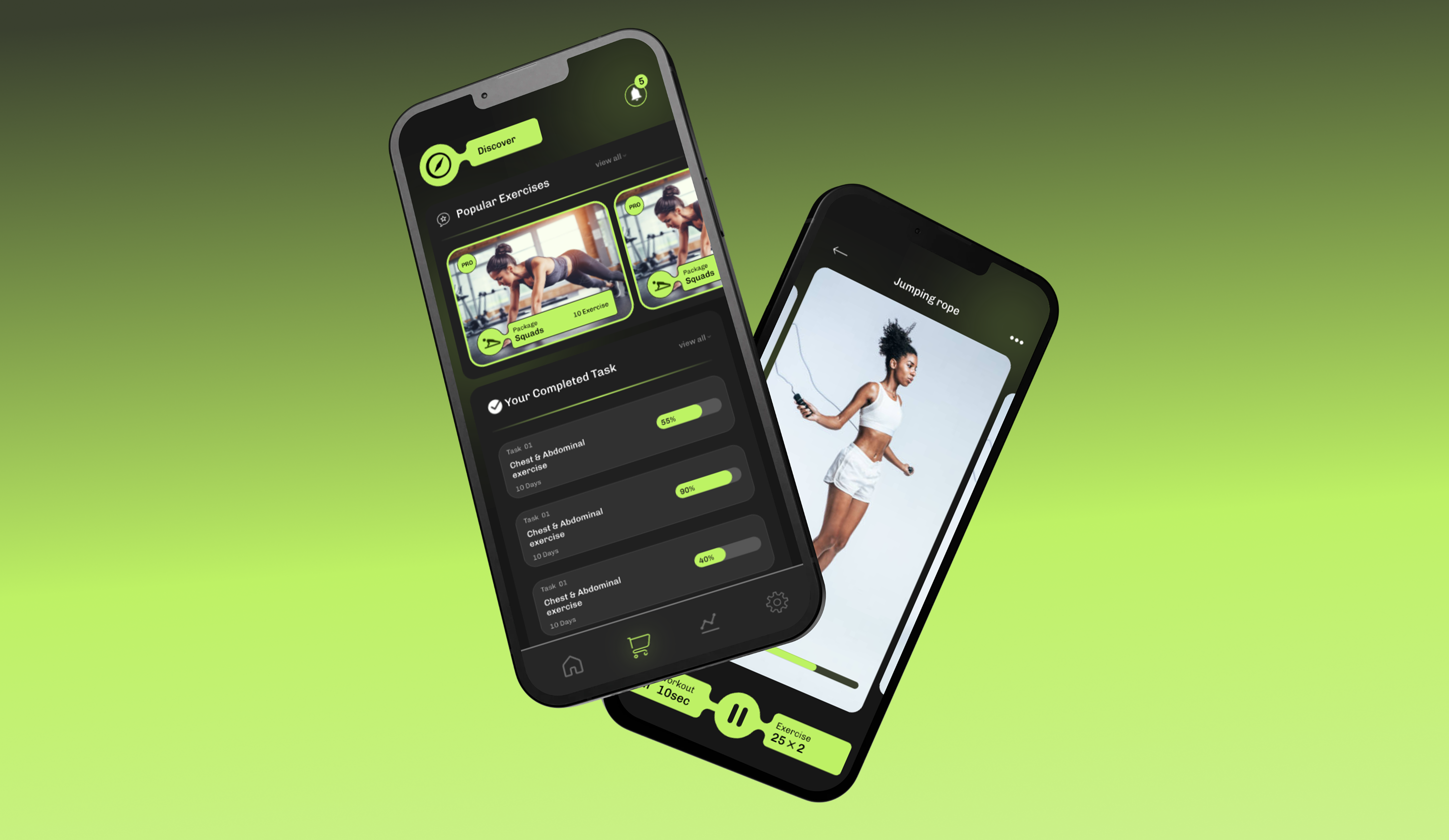 💪Fitness Mobile App – Screen UI design app ddashboard figma fitness frmer green health mobile prototypes tracker typograpgy ui uiux ux