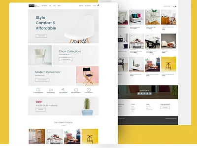 Furniture Store Website Design branding ecommerce website elementor furniture wesbite graphic design website design wordpress