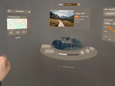 Brisa – Activity Tracker for AR 3d androidxr apple ar augmented reality mixed reality mr quest ui ux virtual reality vision pro visionos vr