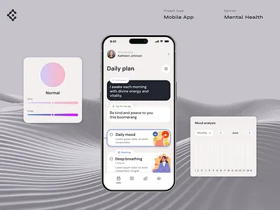 Mental Health App — Mood Tracker & Daily Journal wellbeing app