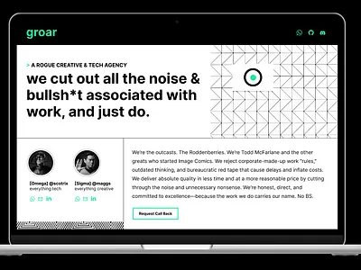 Groar abstract creative creative writing groar minimalist scifi ui ux uxui website website deisng writing