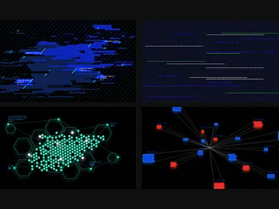 Complex HUD Backgrounds cyberpunkui designinspo digitalinterface dribbbleshots futuristicui hudbackgrounds motiongraphics scifidesign techaesthetic visualeffects