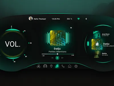Smart Car HUD V.2 2025autotrends automotivedesign carui digitaldashboard drivingui futuremobility hudinterface smartcartech transportationdesign vehicleux