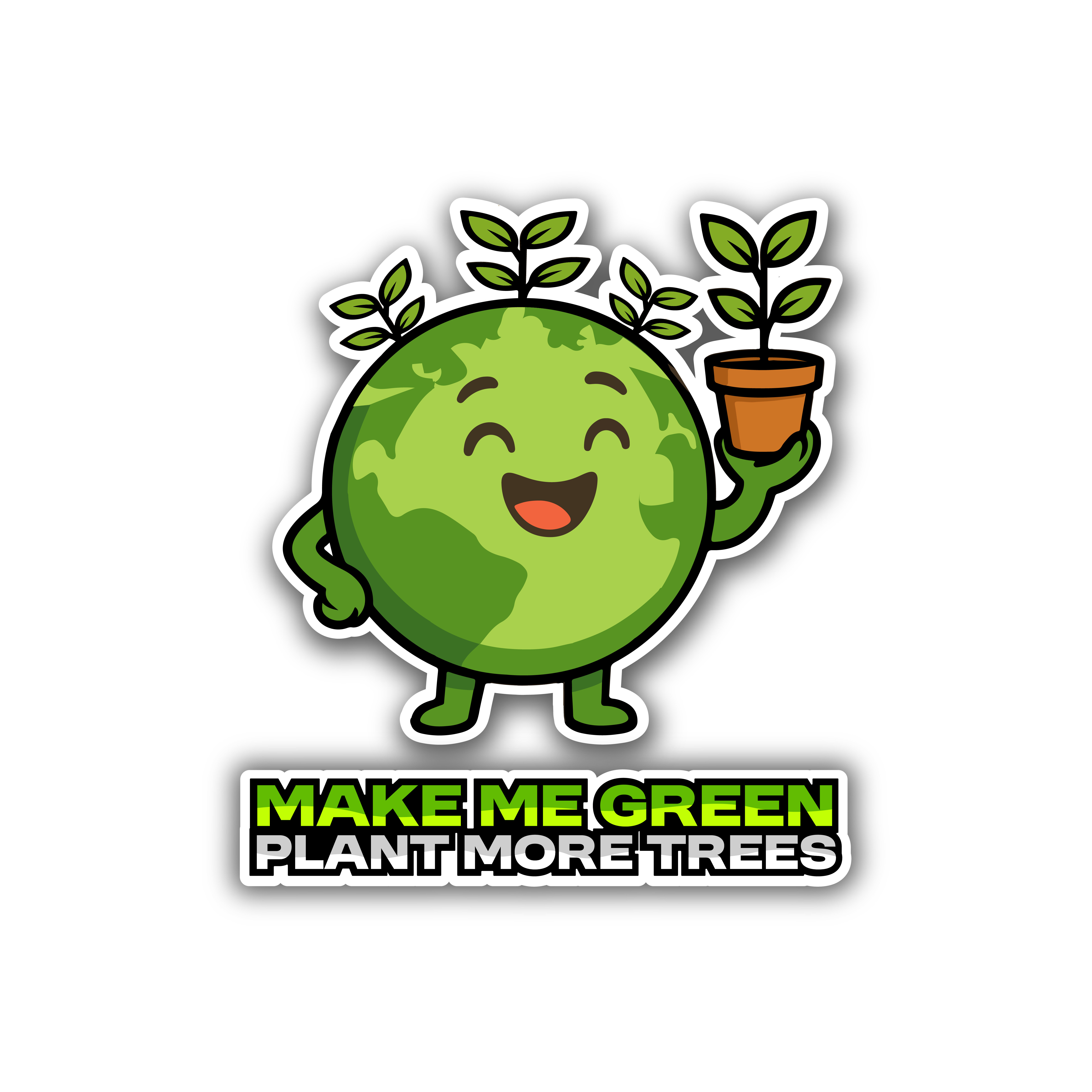 "Make Me Green" – Earth Day Sticker Design Challenge 🌍✨ adobe illustrator adobe illustrator artwork cartoon celebrate earth day character design cute logo design challenge 2025 digital dribbble creative challenge dribbble earth day earth day design earth day sticker earth illustration eco friendly design environmental awareness art illustration mascot mascot logo portrait vector illustration